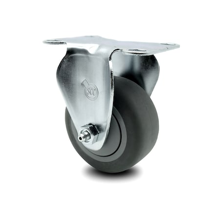 Service Caster 3 Inch Thermoplastic Rubber Wheel Rigid Top Plate Caster SCC-20R314-TPRB-TP3